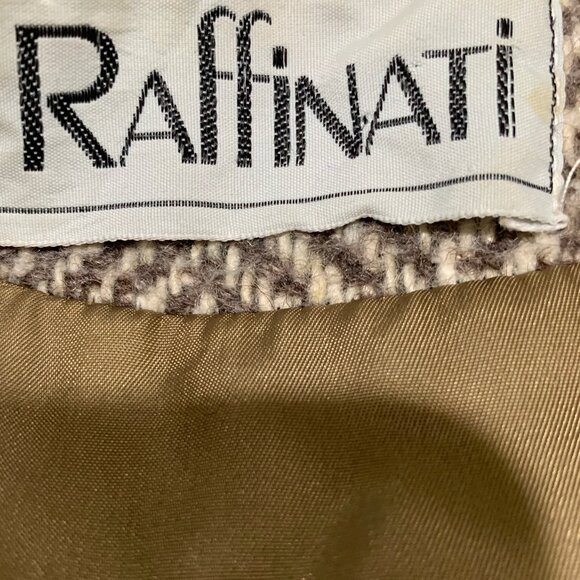 VINTAGE RAFFINATI TWEED DOUBLE BREAST TRENCH COATS SIZE M/L - Picture 11 of 11